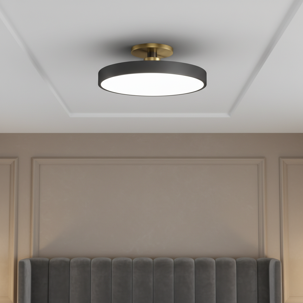 Datum Two-Tone Dimmable LED Flush Mount