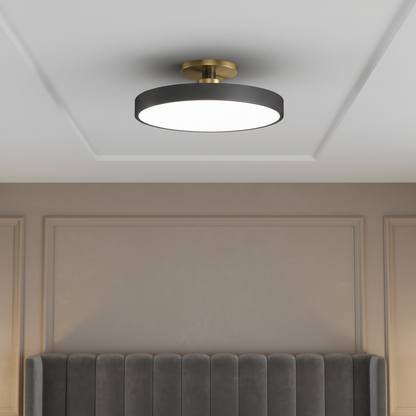 Datum Two-Tone Dimmable LED Flush Mount