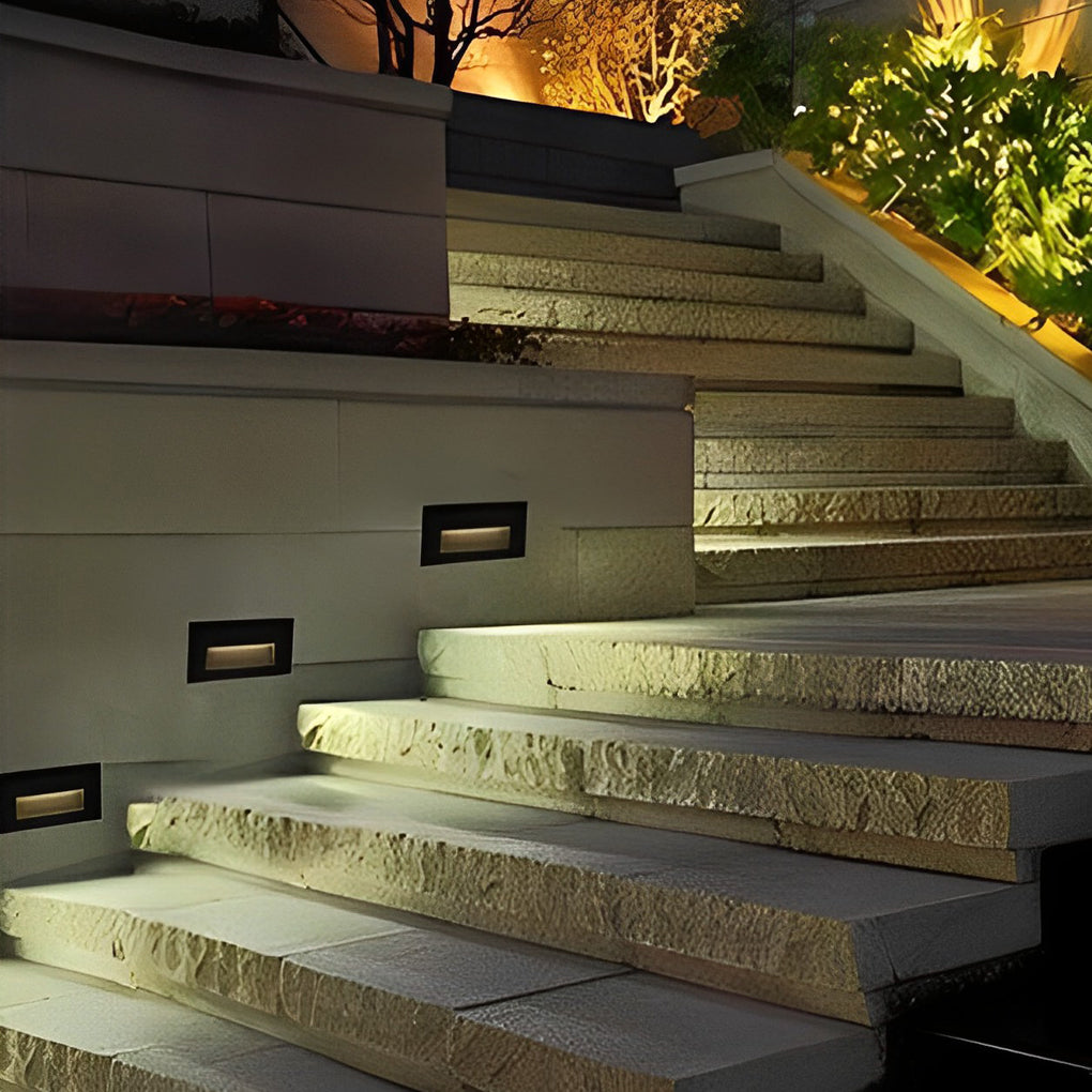 Visual Comfort Wall Recessed LED 3W Aluminum Modern Architectural Step Lights | Kalsten