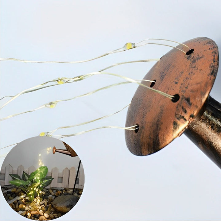Creative Iron Kettle Shower Waterproof LED Modern Solar Garden Lights | Kalsten
