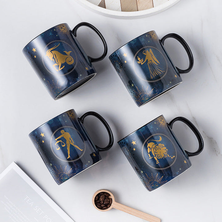 12 Constellations Mug Cobalt Blue Ceramic Coffee Mug | Kalsten