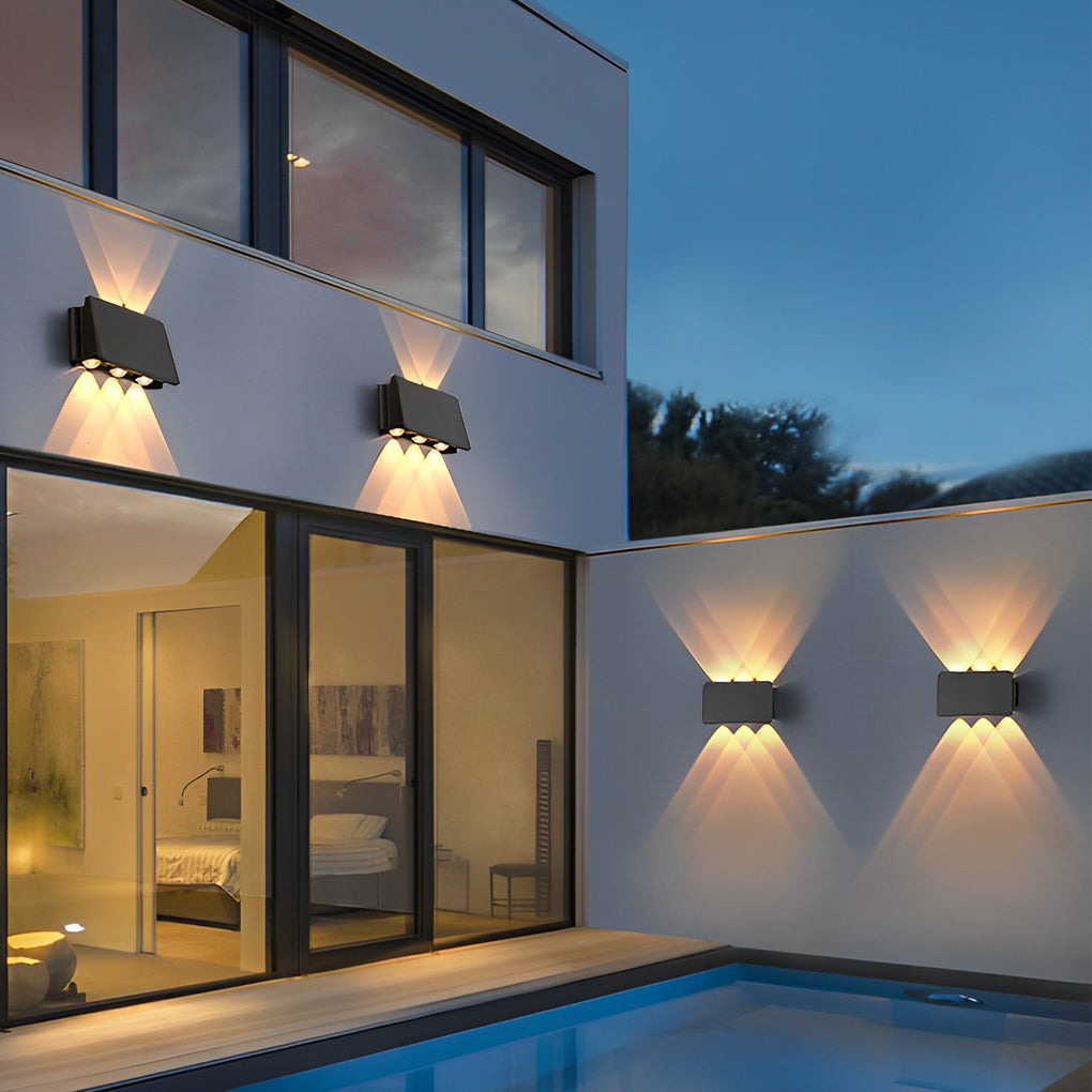 Waterproof LED Up and Down Lights Solar Wall Lamp Wall Washer Lights | Kalsten