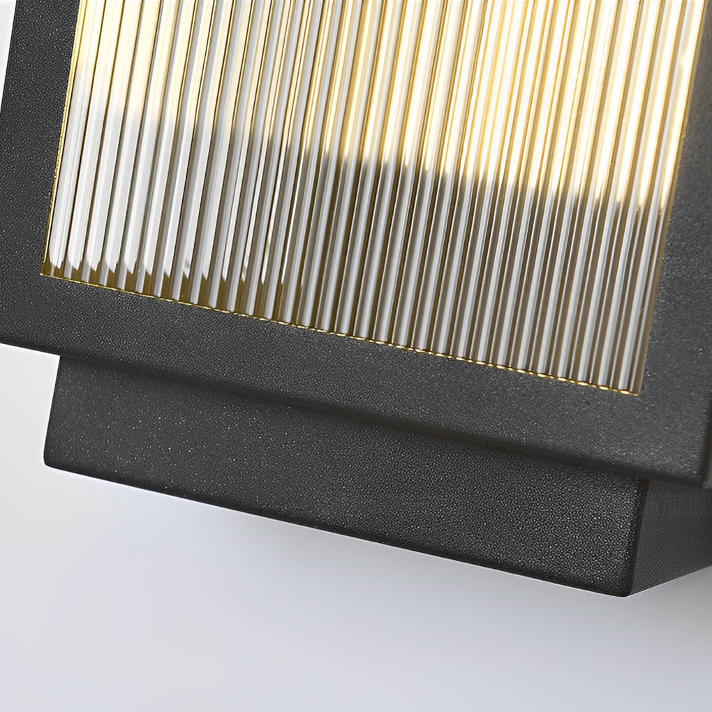 Rectangular Strip Waterproof LED Black Modern Outdoor Wall Lights | Kalsten