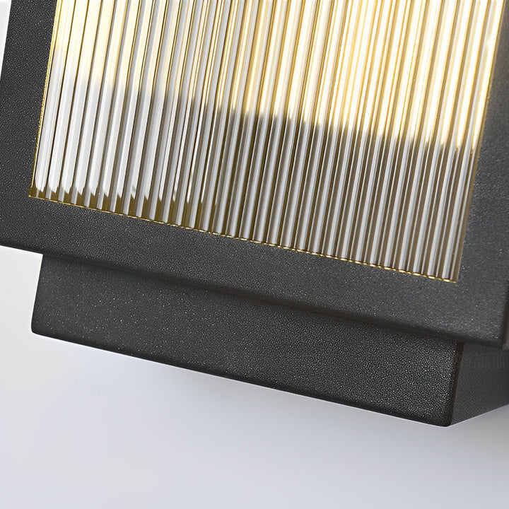 Rectangular Strip Waterproof LED Black Modern Outdoor Wall Lights | Kalsten