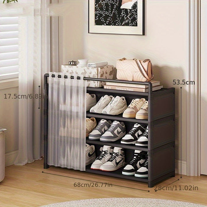 Foldable shoe rack with dust protection 4–7 levels | Kalsten