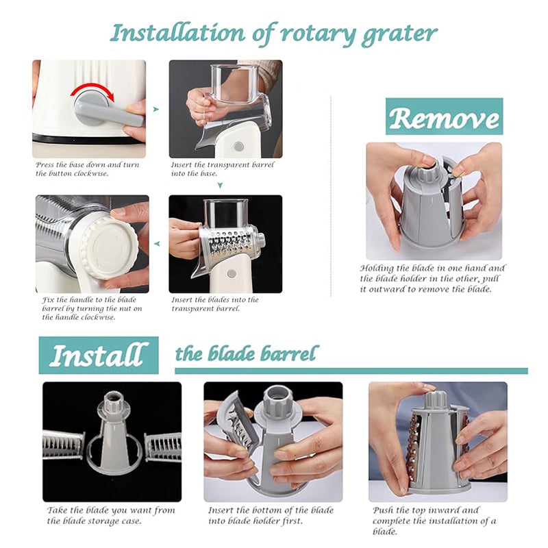 5 in 1 Rotary Cheese Grater | Kalsten