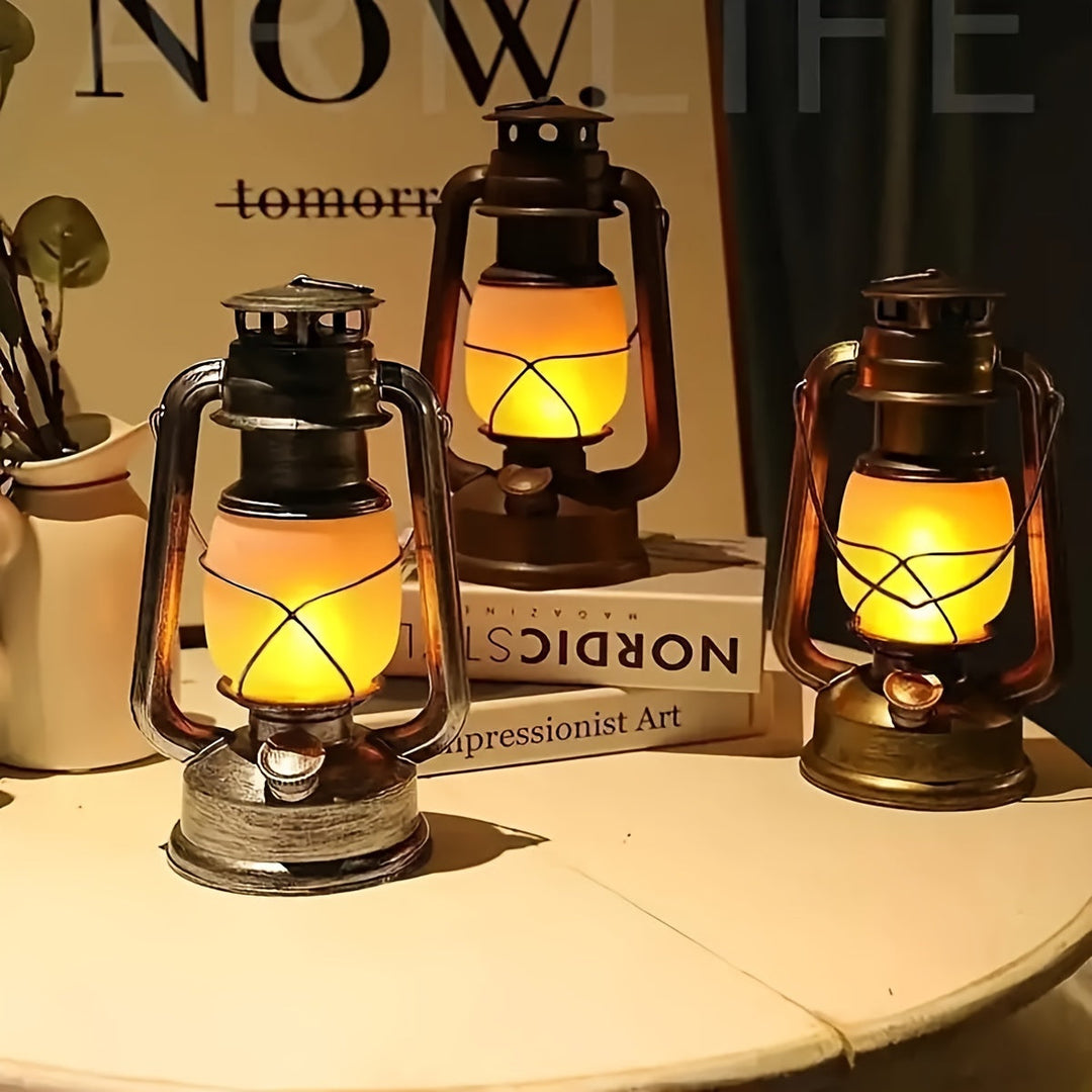 RetroGlow Lantern – Vintage LED Lantern with Flame Light Effect | Kalsten