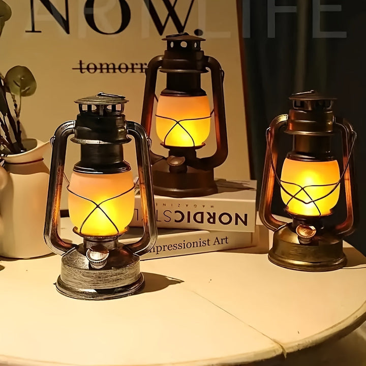 RetroGlow Lantern – Vintage LED Lantern with Flame Light Effect | Kalsten