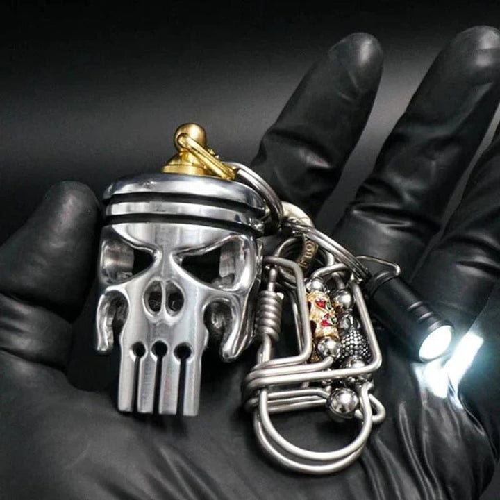 Kalsten | Piston Art Skull Keychain