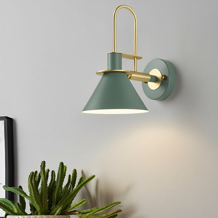 LED Wall Sconce Light – Modern Nordic Horn Iron Brass (37x20cm / 14.5x7.8in) | Kalsten