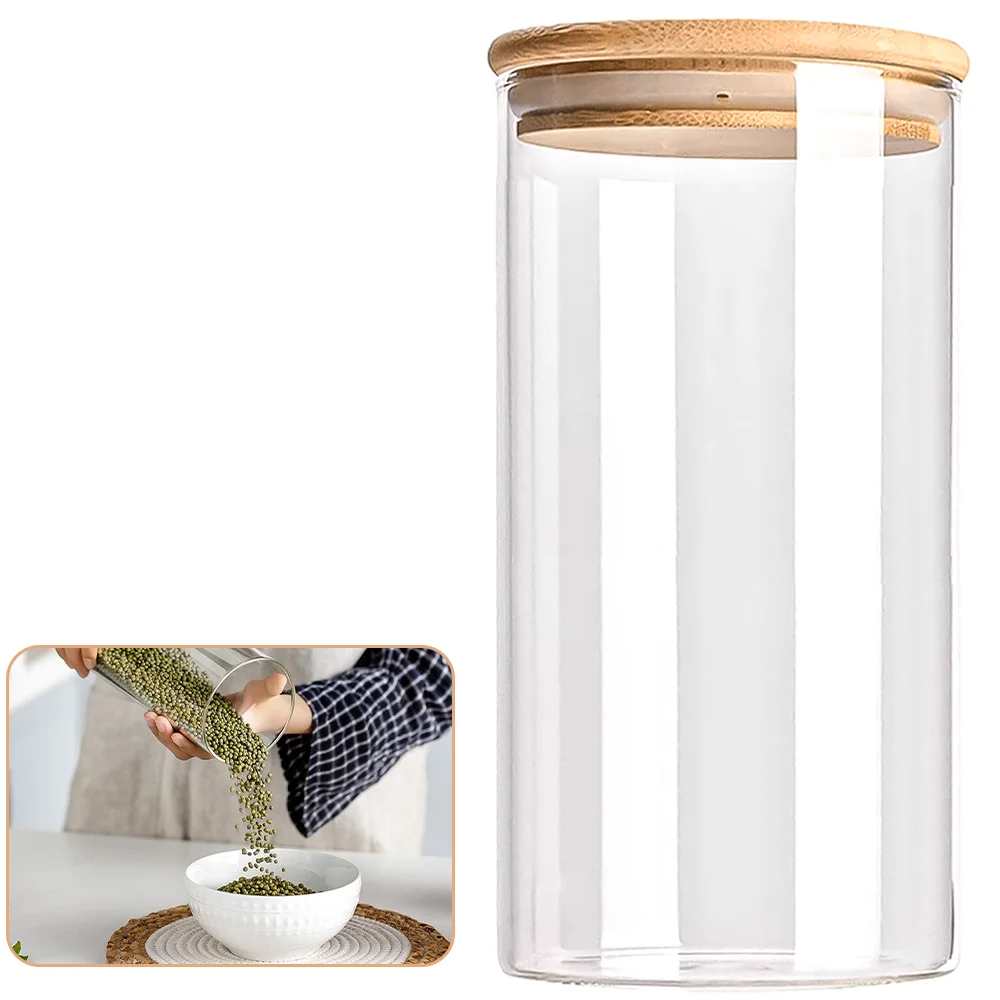 PureVorrat Glass Container Set – Storage Jars with Wooden Lid | Airtight & Stylish | Modern Kitchen Storage | Kalsten