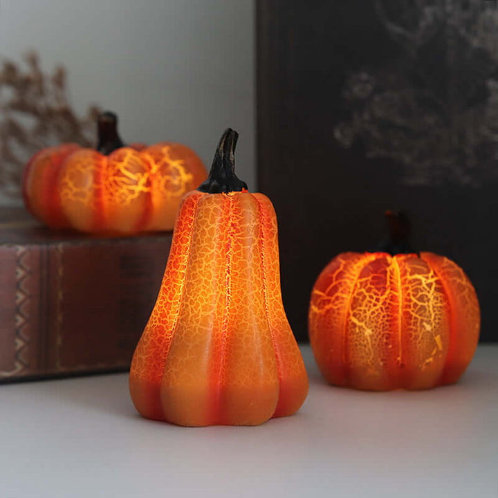New Halloween Pumpkin Lantern Simulation Pumpkin LED Candle Lamp Resin Luminous Pumpkin | Kalsten