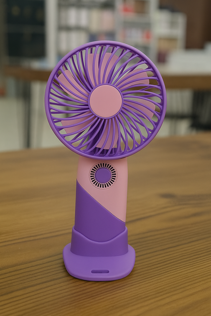 ColorTwist™ Mini Fan – 3-Speed Rechargeable Handheld Fan | Kalsten