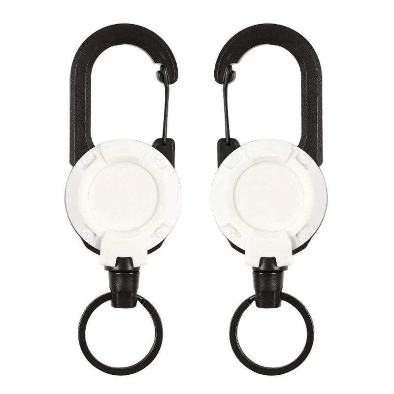 Tactical Anti-theft Metal Cable Keychain Retractable Automatic Outdoor Luya | Kalsten