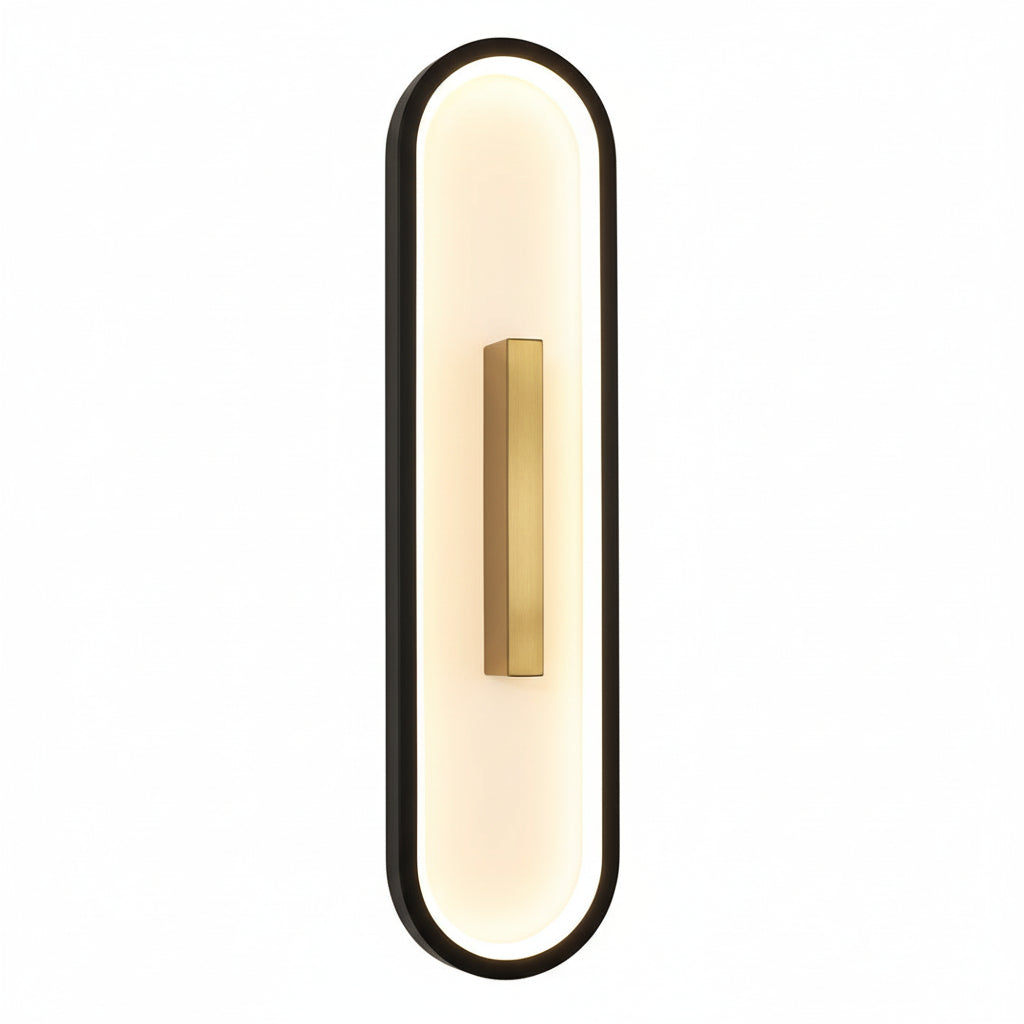 LED Wall Sconce Light – Oval Minimalist Aluminum Silicone (40cm / 15.7in) | Kalsten