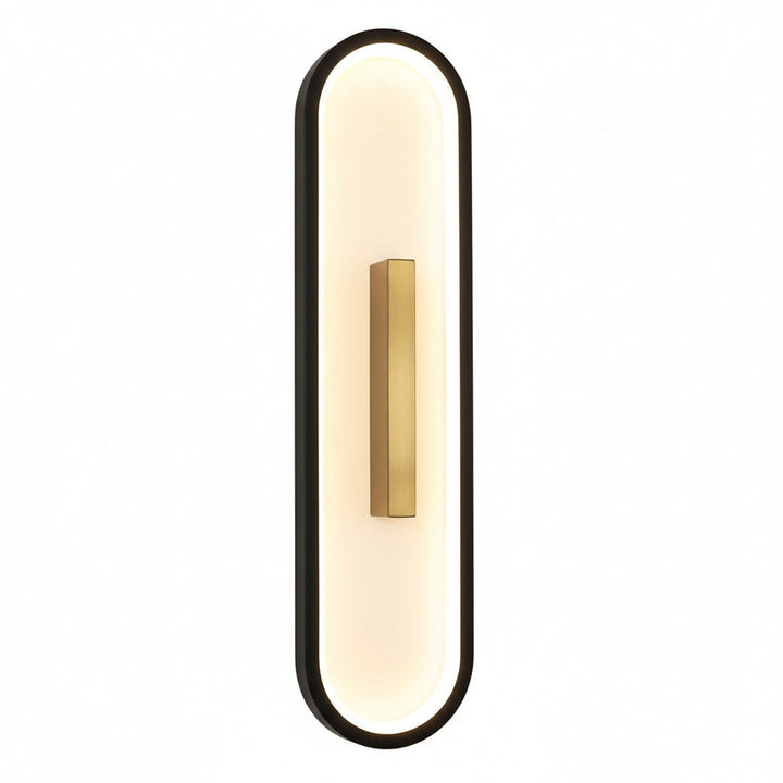 LED Wall Sconce Light – Oval Minimalist Aluminum Silicone (40cm / 15.7in) | Kalsten