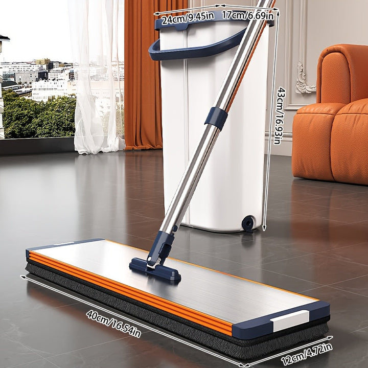 Flat mop set with bucket & wringing function | Kalsten