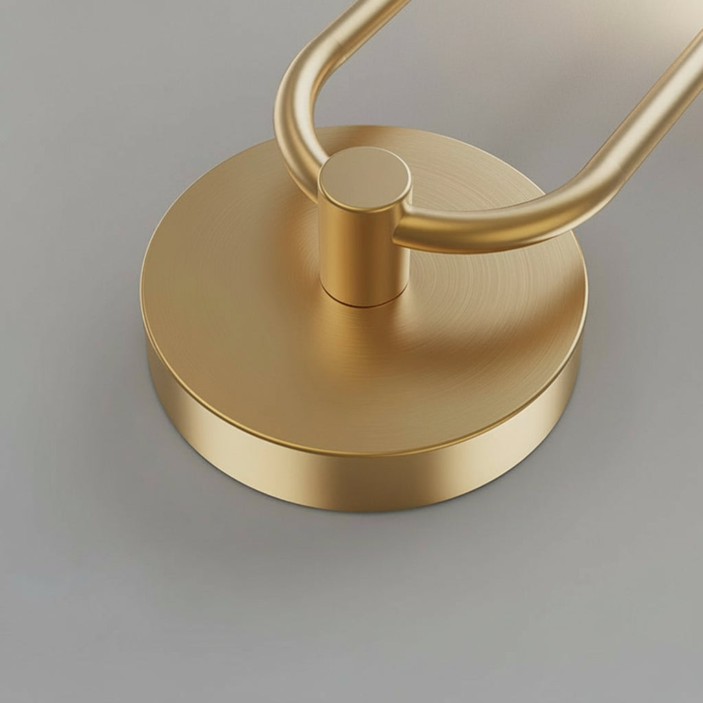 LED Wall Sconce Light – Modern 2-Light Gold Acrylic Ring Frosted Globe (45x23cm / 17.7x9.1in) | Kalsten