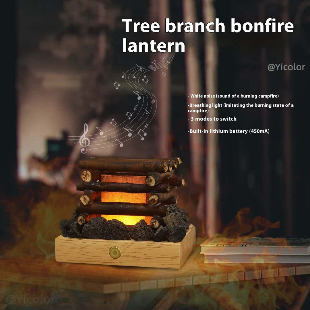 Bedside Decorations Ornaments Branches Campfire Small Night Lamp | Kalsten