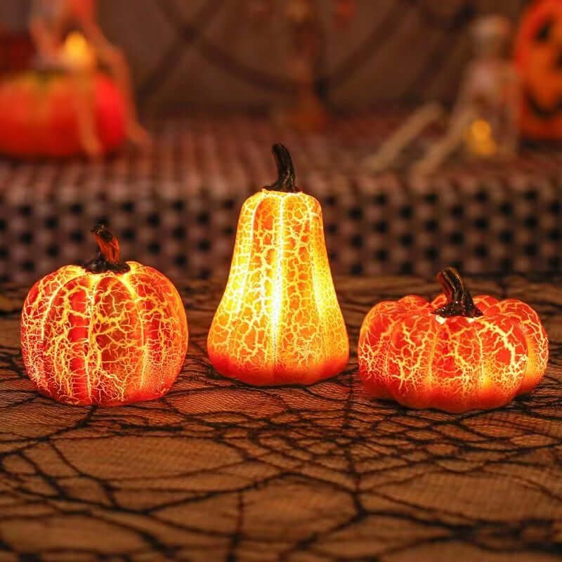New Halloween Pumpkin Lantern Simulation Pumpkin LED Candle Lamp Resin Luminous Pumpkin | Kalsten