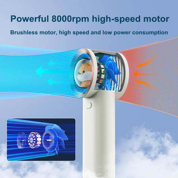 Lovely Squirrel Mini Pocket Fan USB Rechargeable Handheld Fan | Kalsten