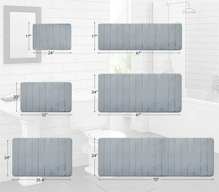 LuxSoft Memory Foam Bath Mat | Kalsten
