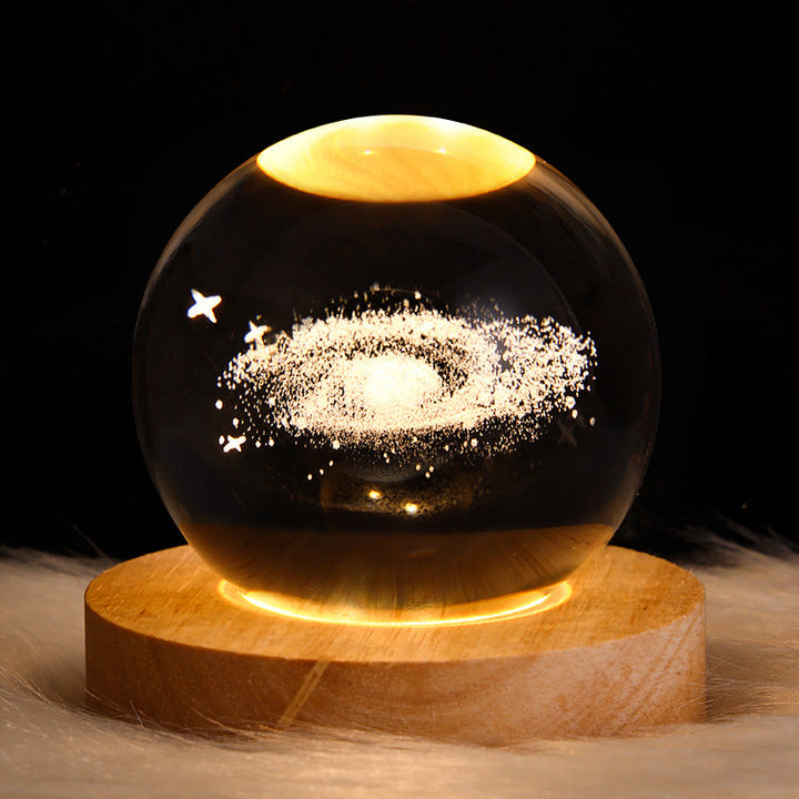 LED Night Light Galaxy Crystal Ball Table Lamp 3D Planet Moon Lamp Bedroom Home Decor For Kids Party Children's Birthday Gifts | Kalsten