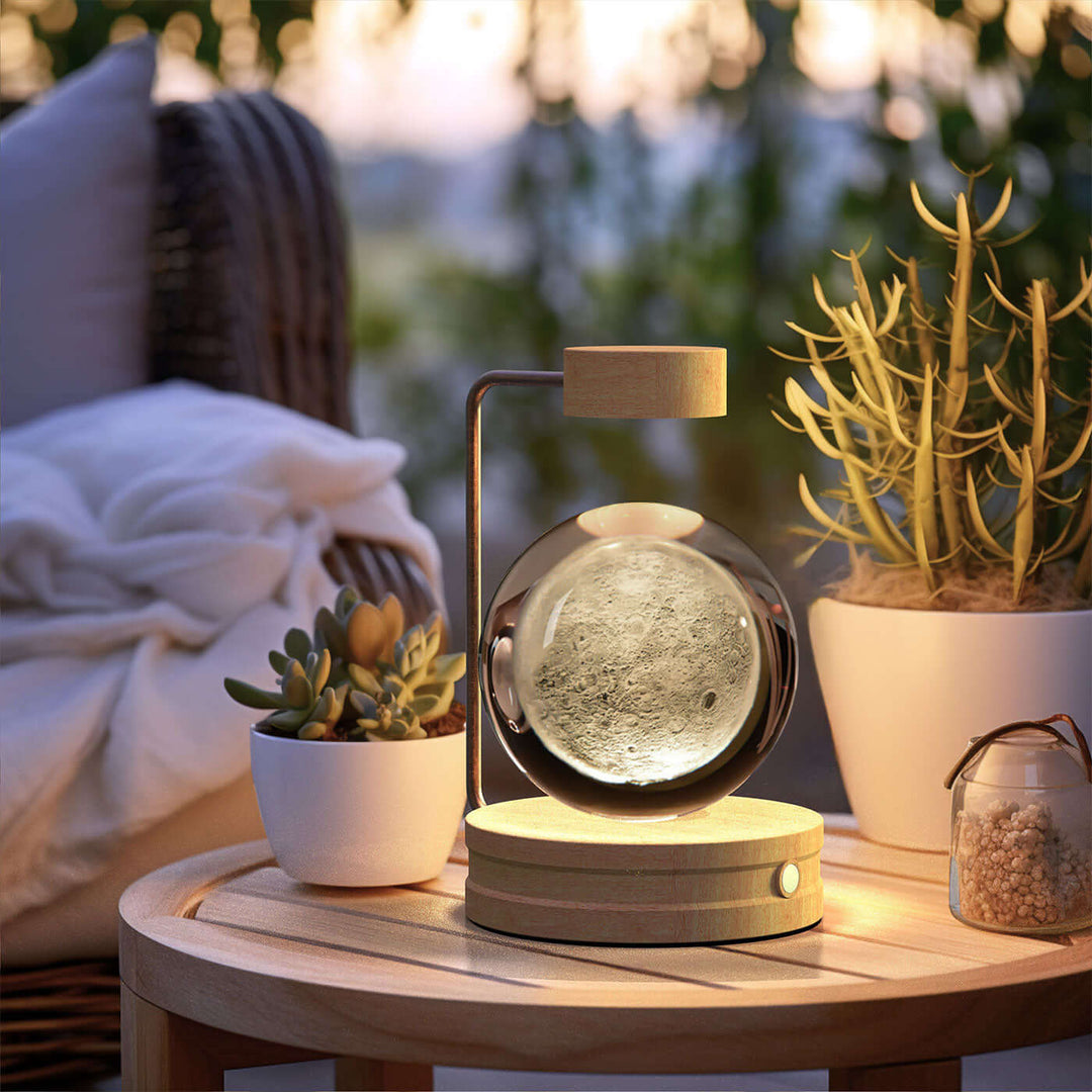 Crystal Ball Cosmic Dinosaur Indoor Night Light USB Power Warm Bedside Light Birthday Gift Night Lamp | Kalsten