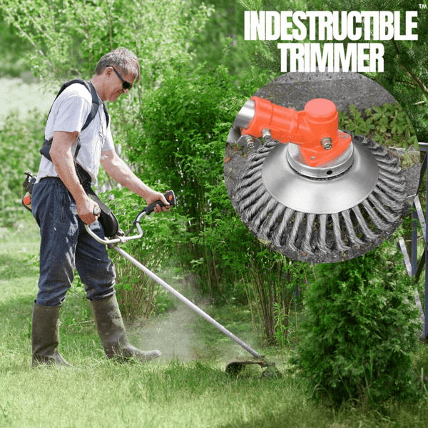 SteelTwist Weed Brush – 360° Trimmer Blade of Braided Steel (15 cm) | Kalsten