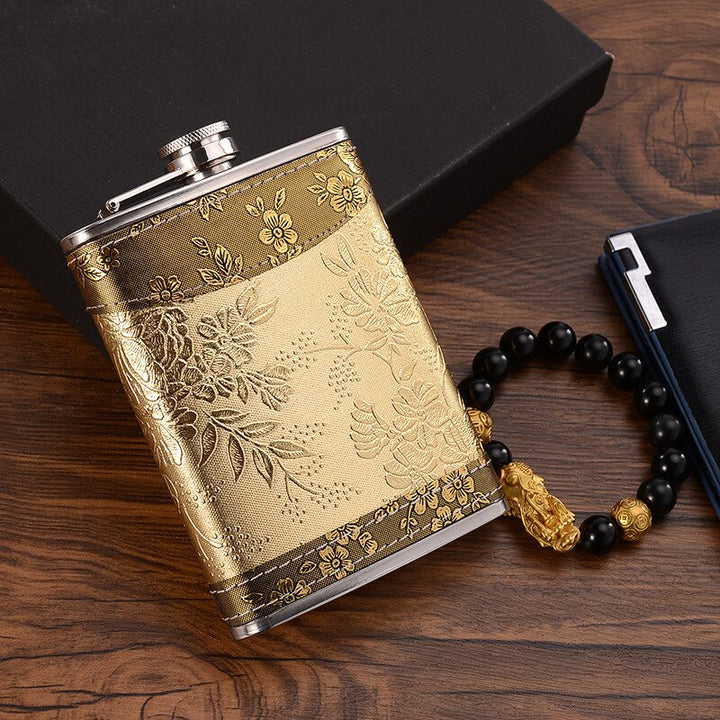 Stainless Steel Whisky Flask – 8oz, Gift Box Set