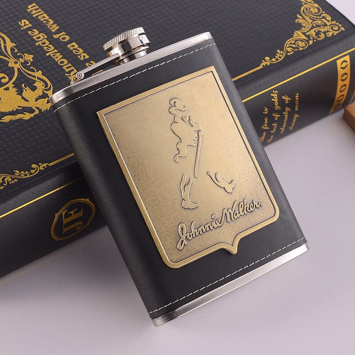 Stainless Steel Whisky Flask – 8oz, Gift Box Set