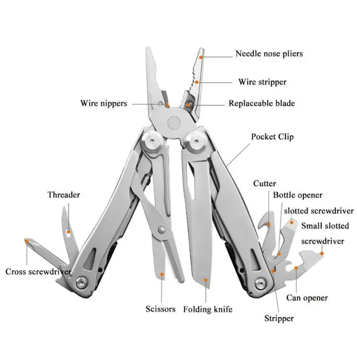 Kalsten | 9-in-1 Multitool – High-quality folding knife with high hardness
