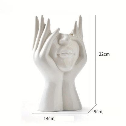 "Unique and Modern Ceramic Vase, Decorative Flower Vase for Living Room and Office" | Bowlift