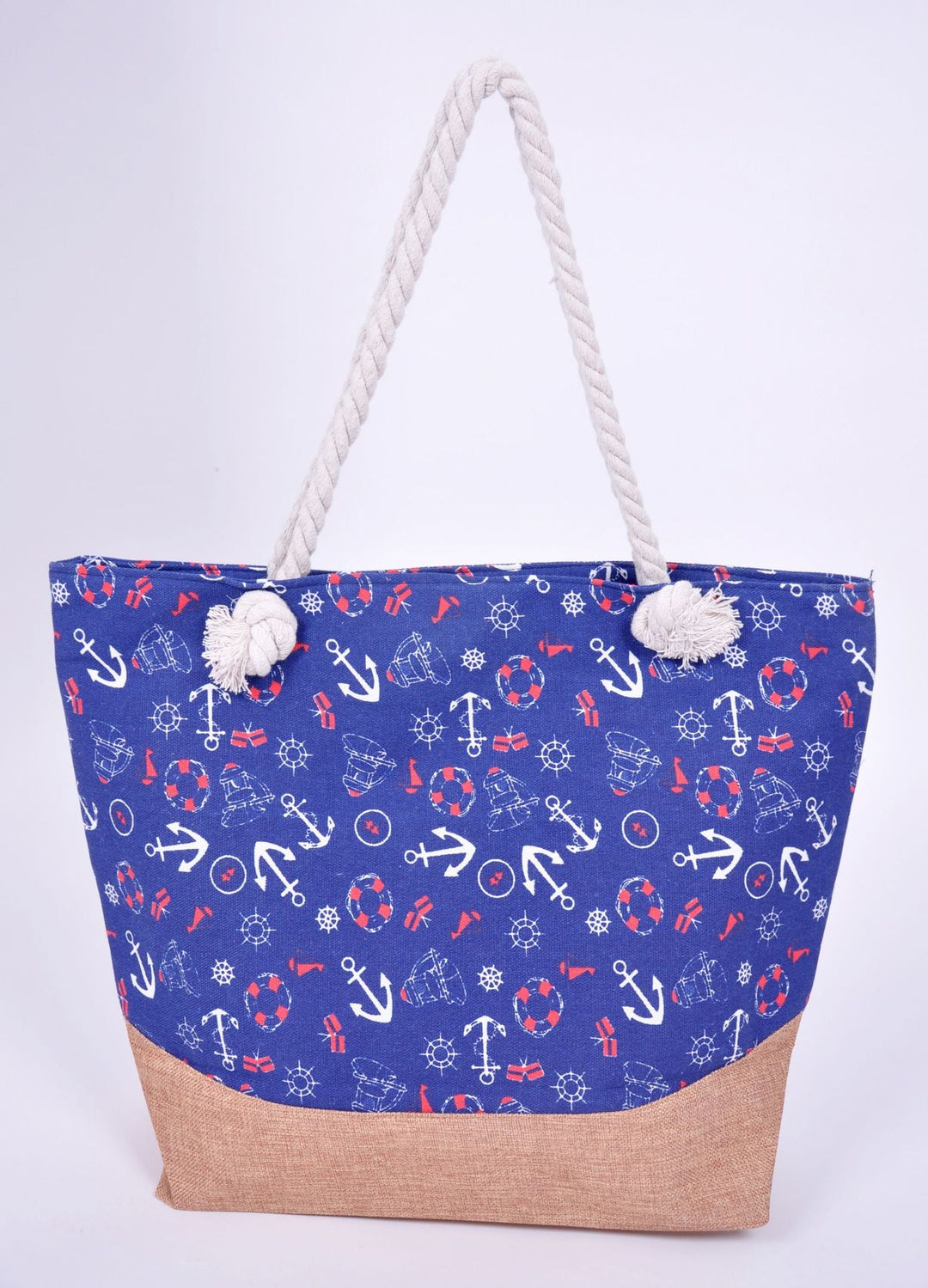 Large Maritime Beach Bag with Sturdy Rope Handles Kalsten