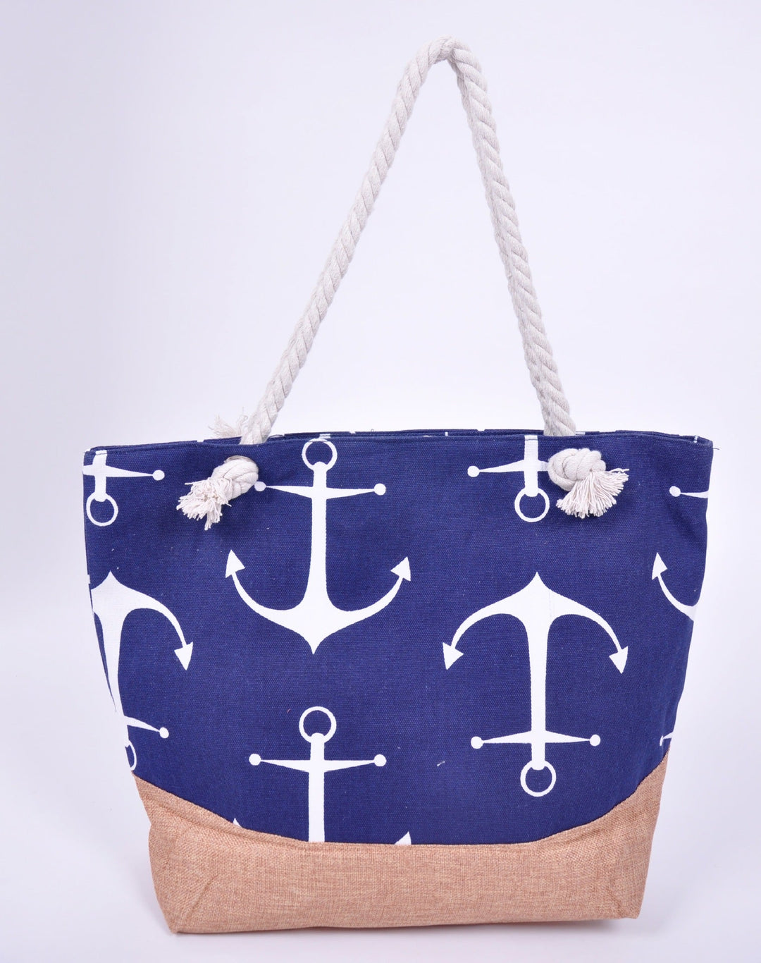 Spacious beach bag with maritime anchor design Kalsten