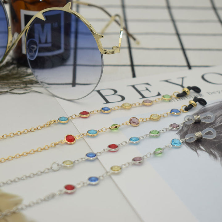 Elegant Gemstone Eyewear Chain Kalsten