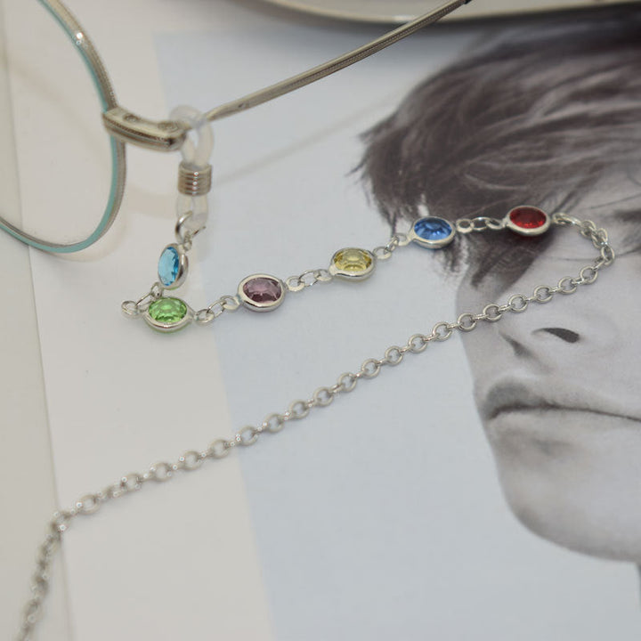 Elegant Gemstone Eyewear Chain Kalsten