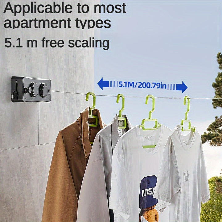 Retractable clothesline stainless steel 5.1 m double line | Kalsten