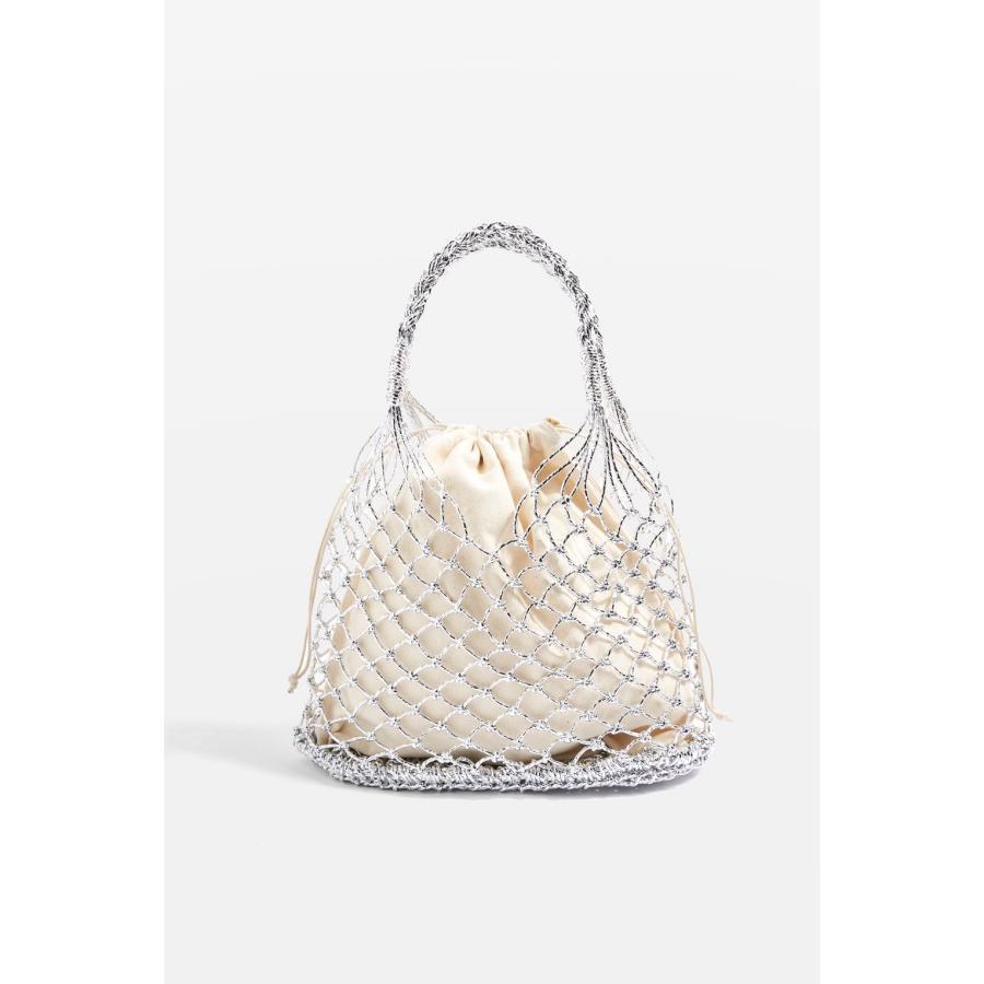 Hand-knotted mesh tote bag with luxurious lining Kalsten