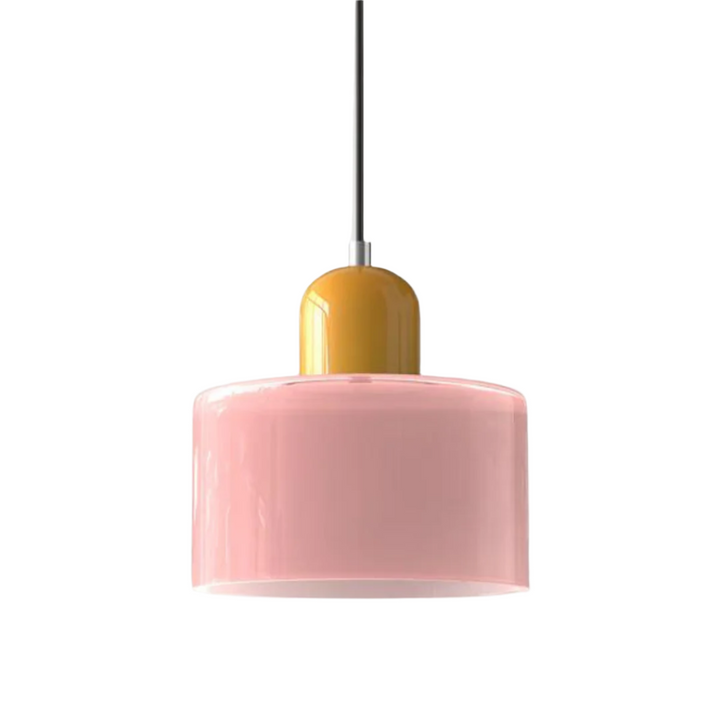 Glass pendant light – Elegant cylindrical pendant light for cozy living spaces | Kalsten