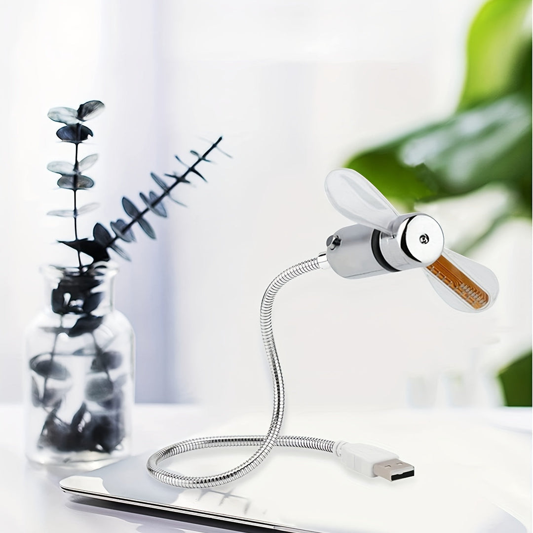 USB Desk Fan with LED Clock Display | Kalsten