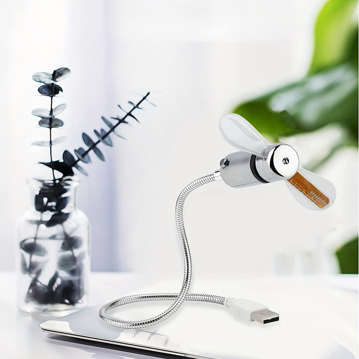 USB Desk Fan with LED Clock Display | Kalsten