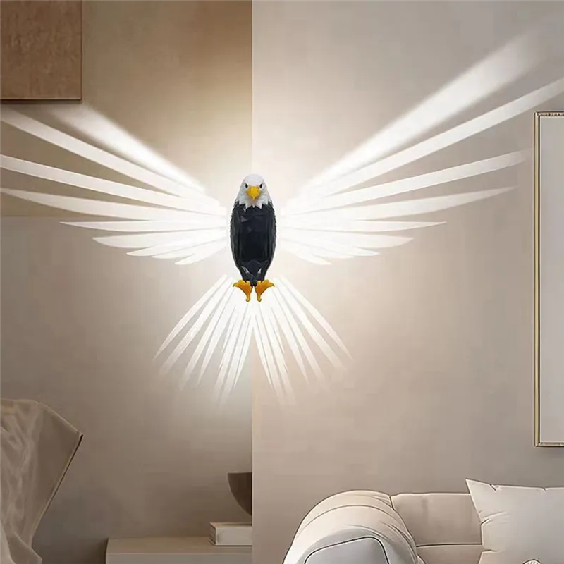 Kalsten | 3D Eagle Wall Light | Patriotic LED Lamp | PETG Material | Warm White Illumination