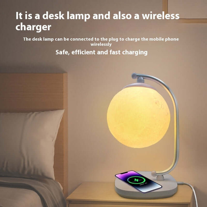 Led Smart Atmosphere Table Wireless Charging Eye Protection Bedside Lamp | Kalsten