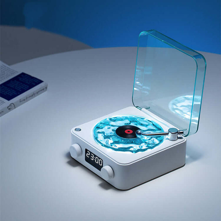 Retro Turntable Speaker Wireless Bluetooth 5.0 Vinyl Record Player Stereo Sound With White Noise RGB Projection Lamp Effect | Kalsten