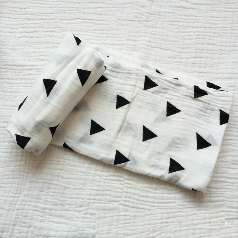 Cotton Muslin Baby Blanket with Heart Pattern kalsten