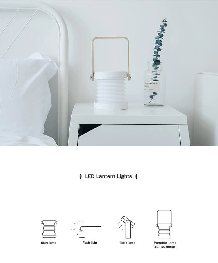 Kalsten | Lantern lamp night light creative foldable portable LED table lamp