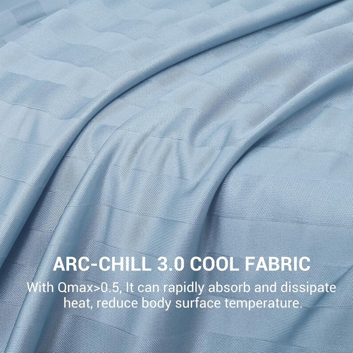 Cooling Fabric Q-max>0.5  Double-Sided Summer Blanket of Color Blue | Kalsten