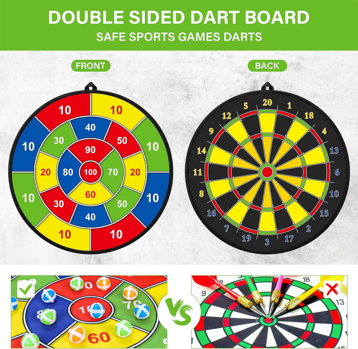Large Double-Sided Dartboard for Kids – Play, Learn and Relax Kalsten