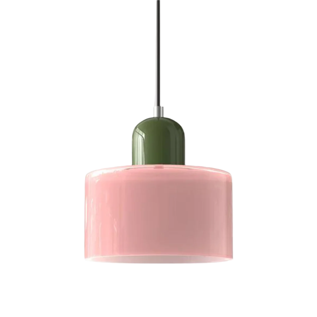 Glass pendant light – Elegant cylindrical pendant light for cozy living spaces | Kalsten